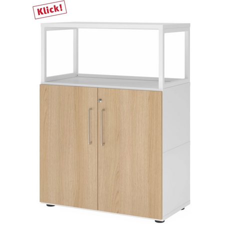 FlexWall | 3 OH | Türen + Rahmen | mit Stellfüßen - buerostuhl24