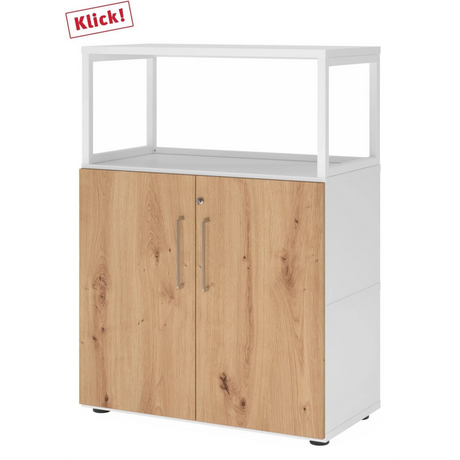 FlexWall | 3 OH | Türen + Rahmen | mit Stellfüßen - buerostuhl24