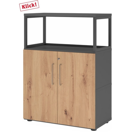 FlexWall | 3 OH | Türen + Rahmen | mit Stellfüßen - buerostuhl24