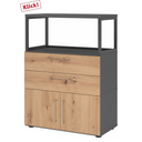 FlexWall | 3 HC | Portes + tiroirs + cadre | avec pieds réglables 