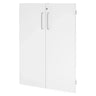 Paire de portes blanches FlexWall avec deux poignées verticales en métal de hjh OFFICE PRO