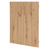 Armoire à deux portes FlexWall aspect chêne frêne avec deux poignées argentées de hjh OFFICE PRO