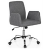 Siège de bureau à domicile FLOW avec revêtement en tissu gris et pied en étoile brillant à roulettes de hjh OFFICE