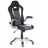 Fauteuil Gamer GAME SPORT en noir, gris et blanc avec siège baquet et base argentée de hjh OFFICE