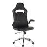 Fauteuil Gamer GAME SPORT PRO noir avec revêtement en similicuir et pied en étoile chromé de MyBuero