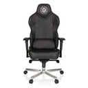 Fauteuil Gamer GAMEBREAKER COLOSSUS noir avec revêtement en similicuir et pied en étoile poli de hjh OFFICE