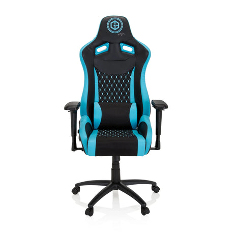 Fauteuil Gamer GAMEBREAKER SX 04 en noir et turquoise avec surpiqûres et accoudoirs réglables de hjh OFFICE