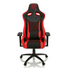 Fauteuil Gamer GAMEBREAKER SX 04 en noir-rouge avec revêtement matelassé et coussin lombaire de hjh OFFICE
