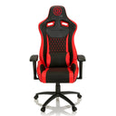 Fauteuil Gamer GAMEBREAKER SX 04 en noir-rouge avec revêtement matelassé et coussin lombaire de hjh OFFICE
