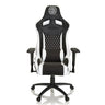 Fauteuil Gamer GAMEBREAKER SX 04 noir et blanc avec surpiqûres en diamant et accoudoirs de hjh OFFICE