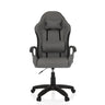 Fauteuil Gamer GAMEBREAKER W01 en gris et noir avec coussins de cou et lombaire de MyBuero