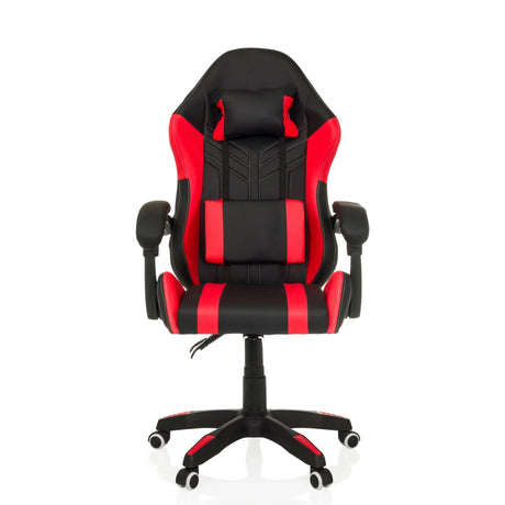 Fauteuil Gamer GAMEBREAKER W02 en noir-rouge avec support cervical et accoudoirs de MyBuero