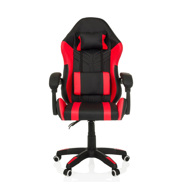 Fauteuil Gamer GAMEBREAKER W02 en noir-rouge avec support cervical et accoudoirs de MyBuero