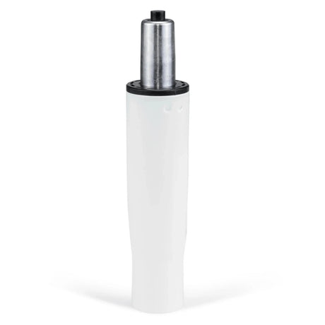 Vérin à gas GF-S blanc avec cylindre en métal argenté et tête noire de hjh OFFICE