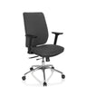 Siège de bureau de qualité professionnelle INTEGRIO I avec revêtement en tissu gris foncé et pied en étoile argenté de hjh OFFICE