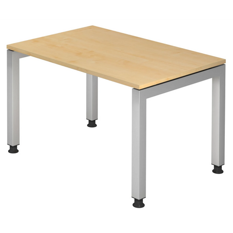 Bureau réglable en hauteur JAVA 12 S en érable avec structure argentée de hjh OFFICE PRO