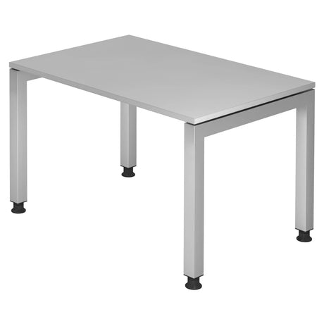 Bureau gris JAVA 12 S avec plateau rectangulaire et quatre pieds de hjh OFFICE PRO
