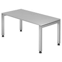 Bureau gris JAVA 16 S avec plateau rectangulaire et quatre pieds carrés de hjh OFFICE PRO