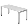 Bureau blanc JAVA 19 S avec plateau rectangulaire et quatre pieds de hjh OFFICE PRO