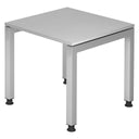 Bureau gris JAVA 8 S avec plateau carré et pieds réglables en hauteur de hjh OFFICE PRO