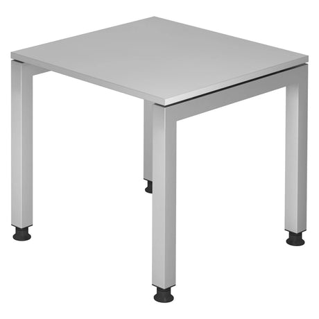 Bureau gris JAVA 8 S avec plateau carré et pieds réglables en hauteur de hjh OFFICE PRO