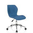 Chaise pivotante pour des enfants JOY II bleue avec revêtement matelassé et pied en étoile chromé de hjh OFFICE