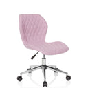 Chaise pivotante pour des enfants JOY II rose avec revêtement matelassé et pied en étoile chromé de hjh OFFICE
