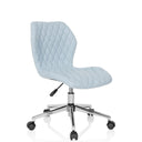 Chaise pivotante pour des enfants JOY II bleu clair avec revêtement matelassé et pied en étoile brillant de hjh OFFICE