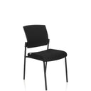 Chaise à quatre pieds K9 V PRO noire avec assise et dossier rembourrés de hjh OFFICE
