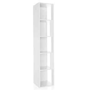 Étagère blanche KALAG S avec cinq niches ouvertes de hjh LIVING