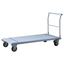 Chariot de transport argenté KALOS W16 avec une surface de chargement plate et une poignée de poussée de hjh OFFICE PRO