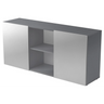 Buffet KAPA 1780 en graphite et argent avec portes coulissantes et niche ouverte de hjh OFFICE PRO