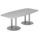 Table de conférence grise KARAT S 22 S avec pieds colonnes argentés de hjh OFFICE PRO