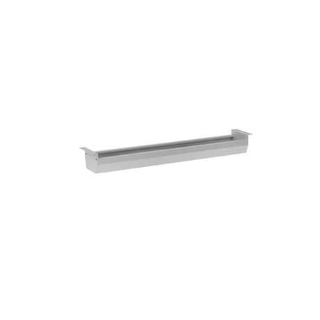 Goulotte de câbles horizontale argentée KC S d'une longueur de 120 cm de hjh OFFICE PRO