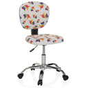 Chaise pivotante pour des enfants KID BUBBLE avec motif arc-en-ciel coloré et pied en métal brillant de hjh OFFICE
