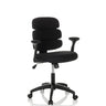 Chaise pivotante pour des enfants KID ERGOLINO B noire avec dossier et accoudoirs rembourrés de hjh OFFICE