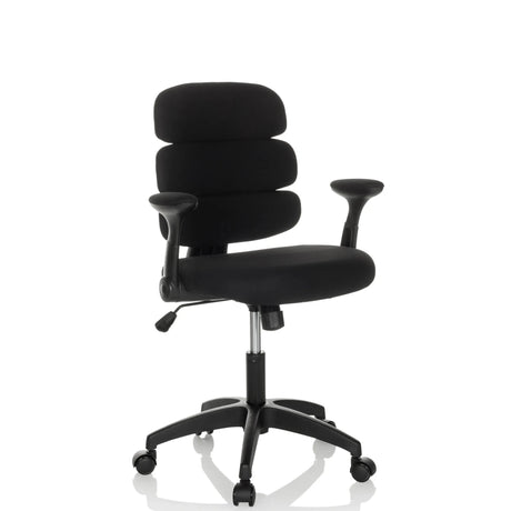 Chaise pivotante pour des enfants KID ERGOLINO B noire avec dossier et accoudoirs rembourrés de hjh OFFICE