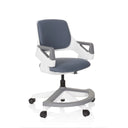 Chaise pivotante pour des enfants KID FLEX grise avec cadre blanc et base à roulettes de hjh OFFICE