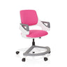 Chaise pivotante pour des enfants KID FLEX rose avec structure blanche et accoudoirs gris de hjh OFFICE