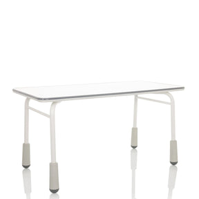Bureau enfant KID GRO T gris clair avec plateau blanc et pieds stables de hjh OFFICE