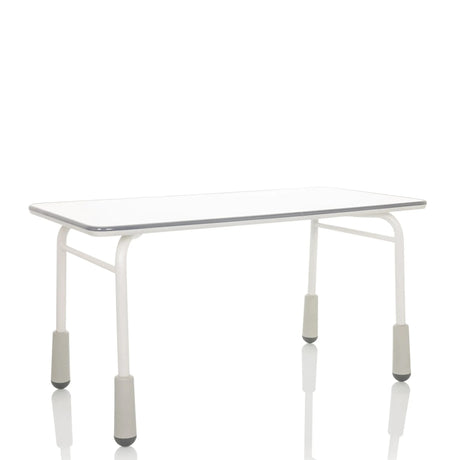 Bureau enfant KID GRO T gris clair avec plateau blanc et pieds stables de hjh OFFICE