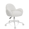 Chaise pivotante pour des enfants KID TEDDY I blanche avec housse fluffy et cinq roulettes de hjh OFFICE