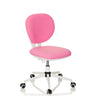 Chaise pivotante pour des enfants KID VIVO en rose avec piètement blanc et roulettes de hjh OFFICE