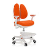 chaise pour enfants KID WING en orange avec structure blanche et repose-pieds intégré de hjh OFFICE
