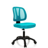 Chaise pivotante pour des enfants KID YU 200 turquoise avec dossier en maille et pied en étoile noir de hjh OFFICE