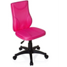 Chaise pivotante pour des enfants KIDDY BASE rose avec revêtement en maille et piètement noir à roulettes de hjh OFFICE