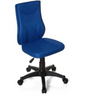 Chaise pivotante pour des enfants KIDDY BASE bleue avec revêtement en tissu et piètement noir à roulettes de hjh OFFICE