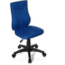 Chaise pivotante pour des enfants KIDDY BASE bleue avec revêtement en tissu et piètement noir à roulettes de hjh OFFICE