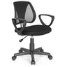 Chaise pivotante pour des enfants KIDDY CD noire avec dossier en maille et accoudoirs de hjh OFFICE