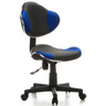 Chaise pivotante pour des enfants KIDDY GTI-2 en gris et bleu avec revêtement en maille et pied à roulettes de hjh OFFICE
